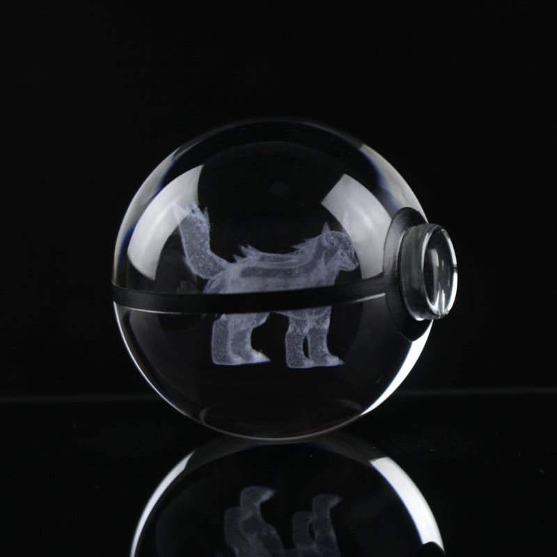 AA OUTOF STOCK Kristall-Pokékugel mit LED-Standfuß – Interaktives Sammelspielzeug