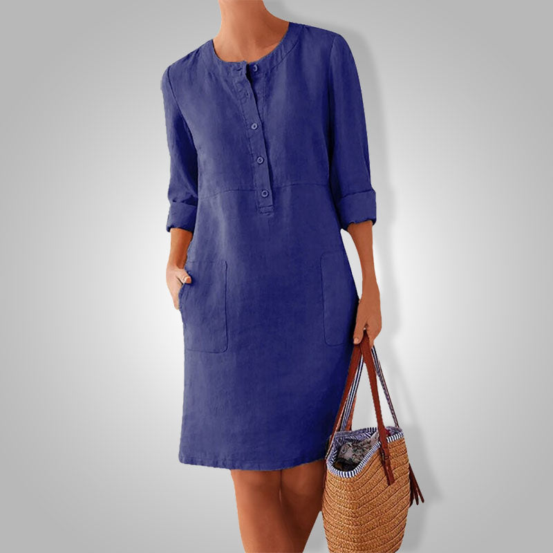 Herbstliches Kleid mit warmen Farben – Nika