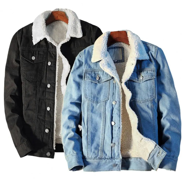 Herren Denimjacke mit warmer Fleecefütterung – Tobias
