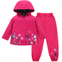 Kinder Regenjacke Set wasser- & winddicht mit Kapuze und Hose – Liora