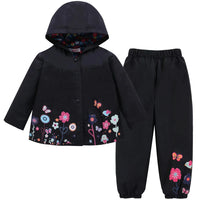 Kinder Regenjacke Set wasser- & winddicht mit Kapuze und Hose – Liora