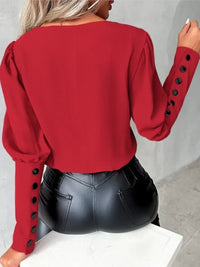 Damenbluse mit V-Ausschnitt – Isolde