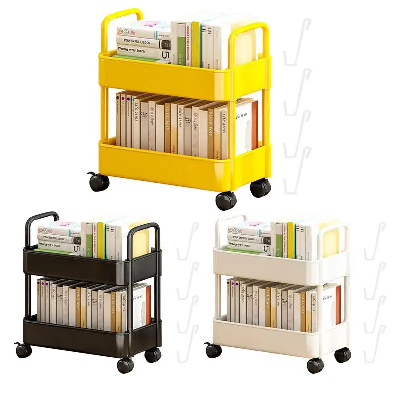 Mobile Bücherregal-Trolley mit Rädern - Rollit