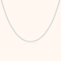 Silberne Schlangenkette, elegantes Design, 925 Sterling Silber, Damen Halskette, Schmuckaccessoire