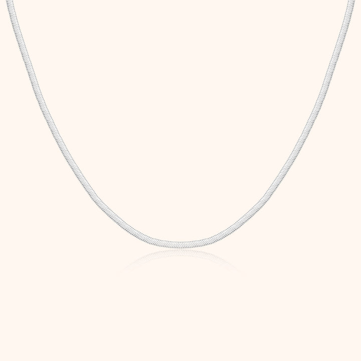 Silberne Schlangenkette, elegantes Design, 925 Sterling Silber, Damen Halskette, Schmuckaccessoire