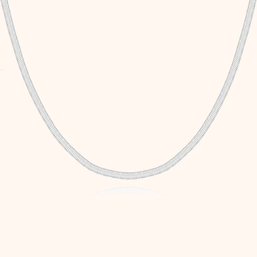 Silberne Schlangenkette, elegantes Design, Schmuck für Damen, 925 Sterling Silber, Halskette.