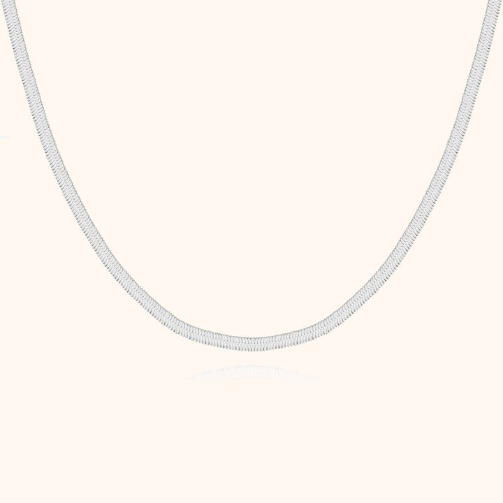 Silberne Schlangenkette, elegantes Design, Schmuck für Damen, 925 Sterling Silber, Halskette.