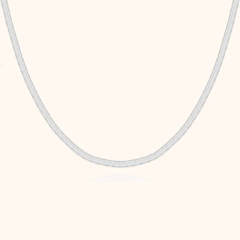 Silberne Schlangenkette, elegantes Design, Schmuck für Damen, 925 Sterling Silber, Halskette.