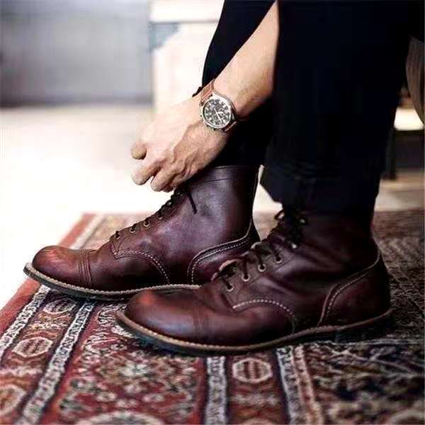 Herren Retro Schnürboots wasserdicht mit Antirutschsohle – Damian