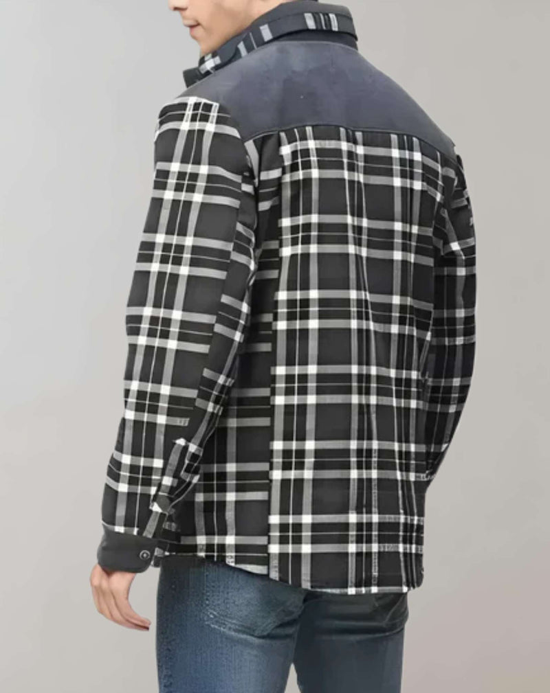 Gefütterte Herren-Flanelljacke mit Fleece – FlanelStil