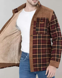 Gefütterte Herren-Flanelljacke mit Fleece – FlanelStil