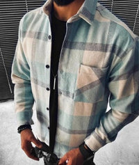 Unisex Oversized Hemd kariert mit langen Ärmeln & modernem Design – Elvano