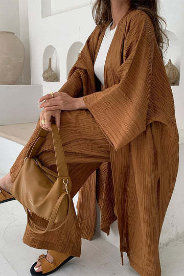 Zweiteiliges Relax-Set mit Weste und Hose – Herbstzauber Alizéa