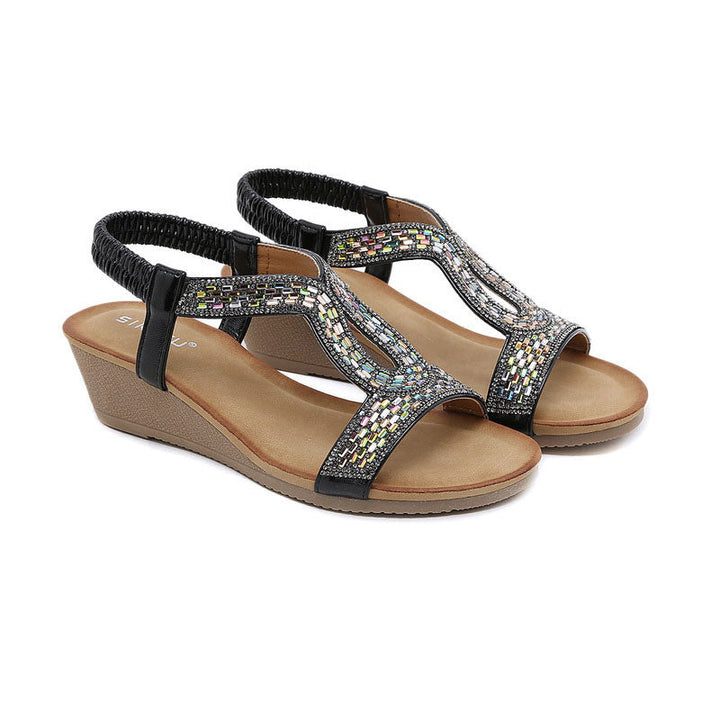 Luxus Damen Sandalen mit Keilabsatz – Celeste