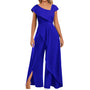 Asymmetrischer Damen Jumpsuit mit Diagonalkragen – Herbstzauber Selina