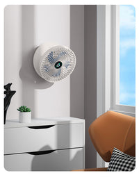 Wandventilator weiß, leise, energiesparend, modernes Design, ideal für Wohnzimmer oder Büro.