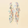Kimono-Überwurf mit Blumenmuster und Fransen – Liora