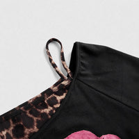 Trendy Damen Off-Shoulder Shirt mit Leopardenprint – Zaria