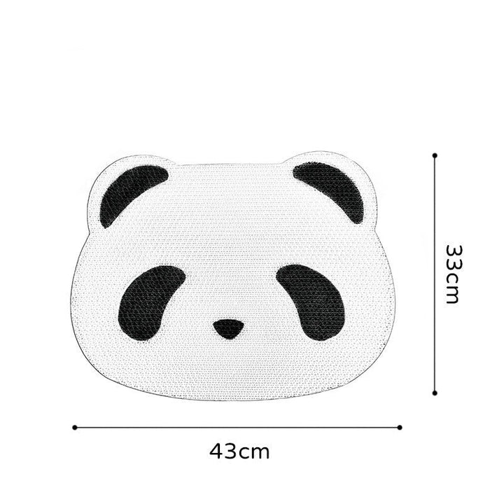 Panda Tischset Kinder, rutschfest, 43x33cm, weiß-schwarz, niedliches Design, Esszimmer Zubehör