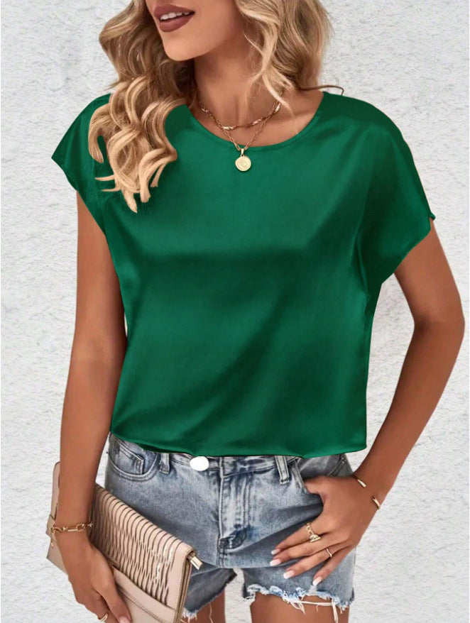 Stilvolles Damen Fledermausarm-Shirt mit Rundhals – Milena