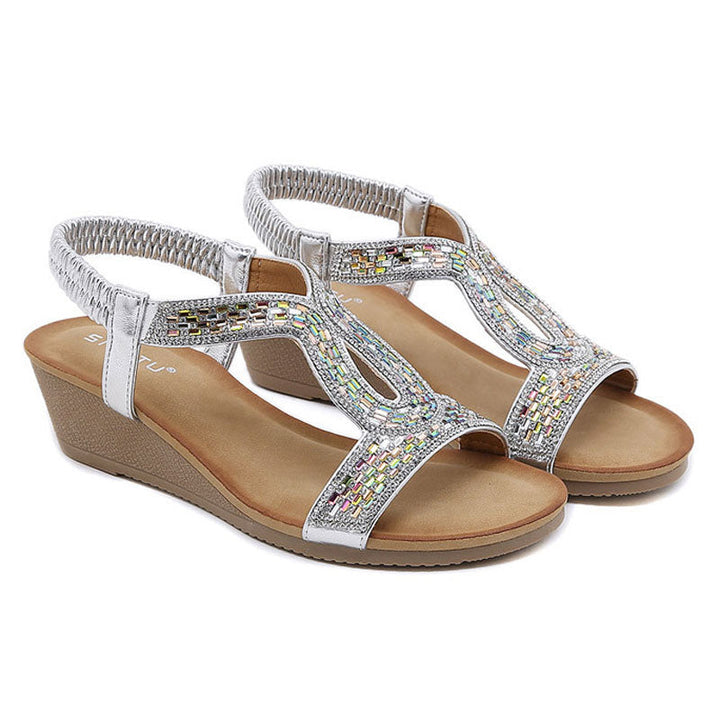 Luxus Damen Sandalen mit Keilabsatz – Celeste