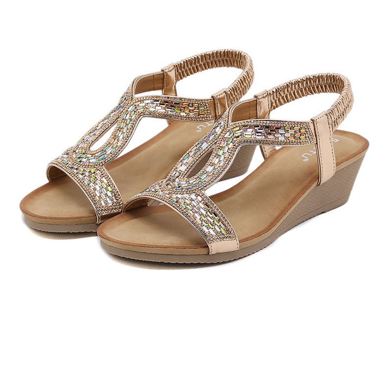 Luxus Damen Sandalen mit Keilabsatz – Celeste
