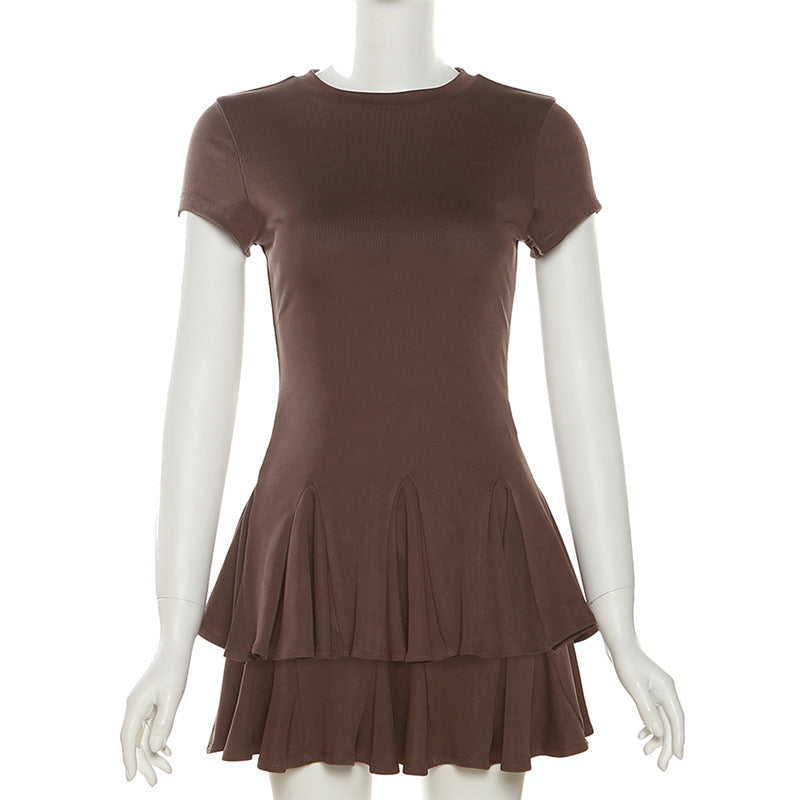 Stylisches Minikleid mit Schößchen und Rundhalsausschnitt – Nayeli