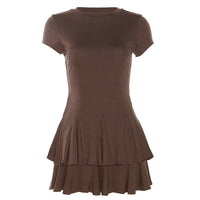 Stylisches Minikleid mit Schößchen und Rundhalsausschnitt – Nayeli