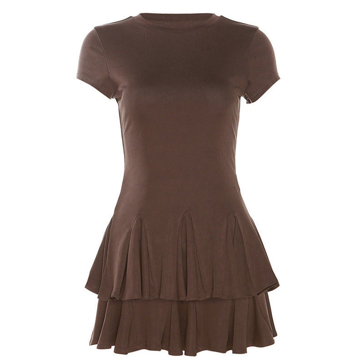 Stylisches Minikleid mit Schößchen und Rundhalsausschnitt – Nayeli