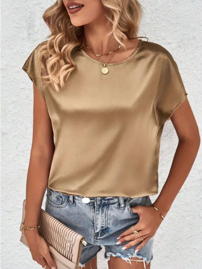 Stilvolles Damen Fledermausarm-Shirt mit Rundhals – Milena