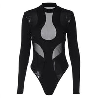 Trendiger Damen Bodysuit mit Cut-Outs & Mesh-Einsätzen – Nayeli