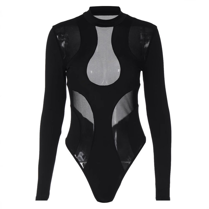Trendiger Damen Bodysuit mit Cut-Outs & Mesh-Einsätzen – Nayeli