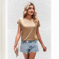 Stilvolles Damen Fledermausarm-Shirt mit Rundhals – Milena
