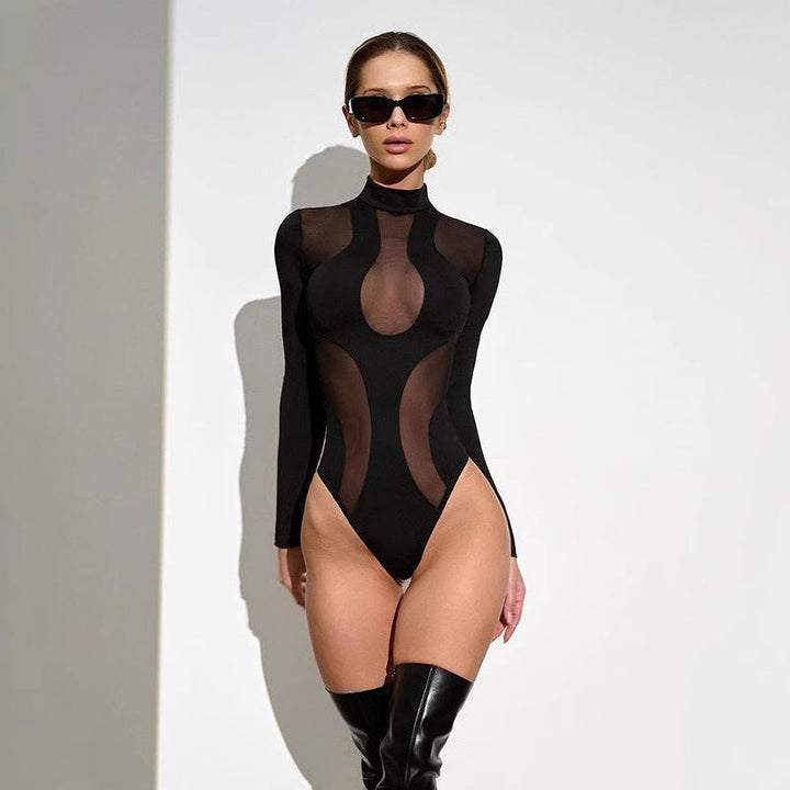 Trendiger Damen Bodysuit mit Cut-Outs & Mesh-Einsätzen – Nayeli