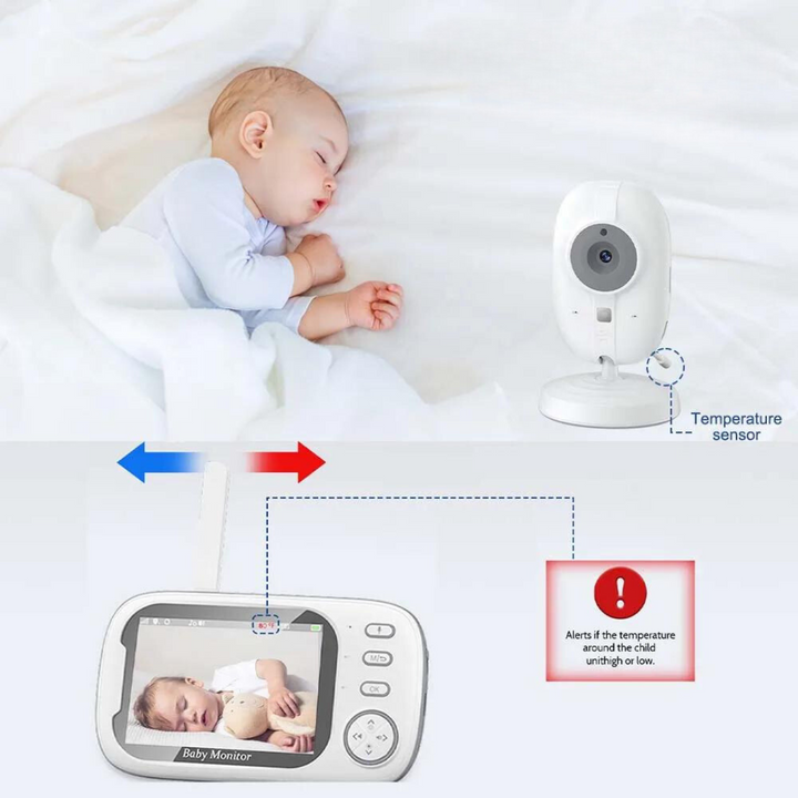 Babyüberwachung mit Nachtsicht und 2-Wege-Audio – Inklusive Temperaturanzeige
