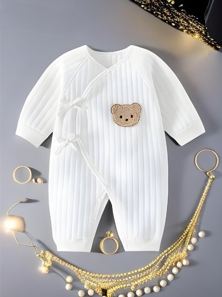 Weiches Baby-Strampler-Set mit Bärenmotiv – Unisex Langarm-Body