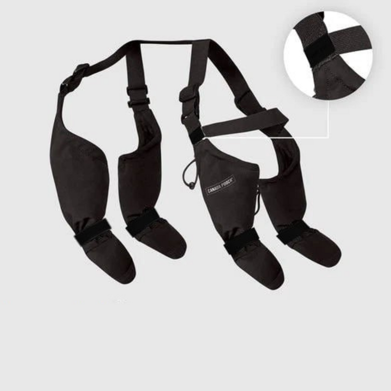 Schwarzer Kameragurt mit Schulterpolster, verstellbar, für DSLR-Kameras, robustes Design.