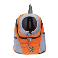 Orange Haustier-Hundetragetasche, atmungsaktiv, Rucksack-Design, für kleine Hunde.