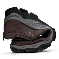 Orthopädische Schuhe, braun, bequem, flexibel, für täglichen Gebrauch, Herrenmode.