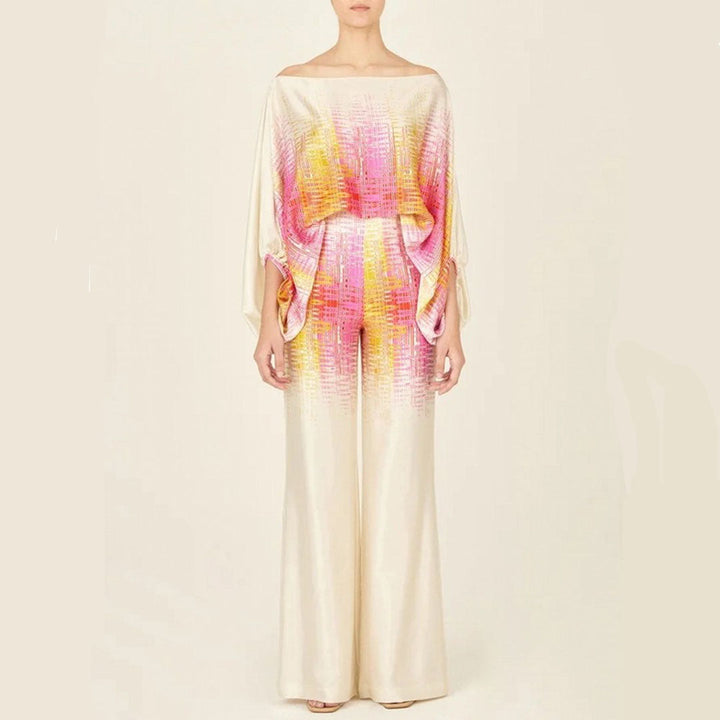 Damen Zweiteiler mit Druck & lockerer Passform – Valeria