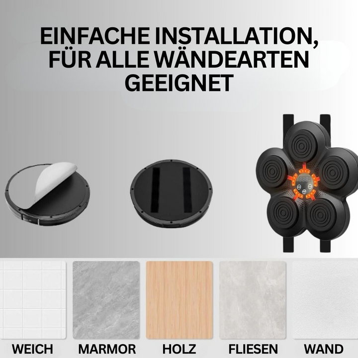 Schwarzer Wandhalterungspad, geeignet für Fliesen, Holz, Marmor, einfache Installation.