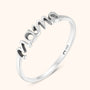 Silberring "Mama" aus 925er Sterlingsilber, elegantes Design, Geschenk für Mütter.