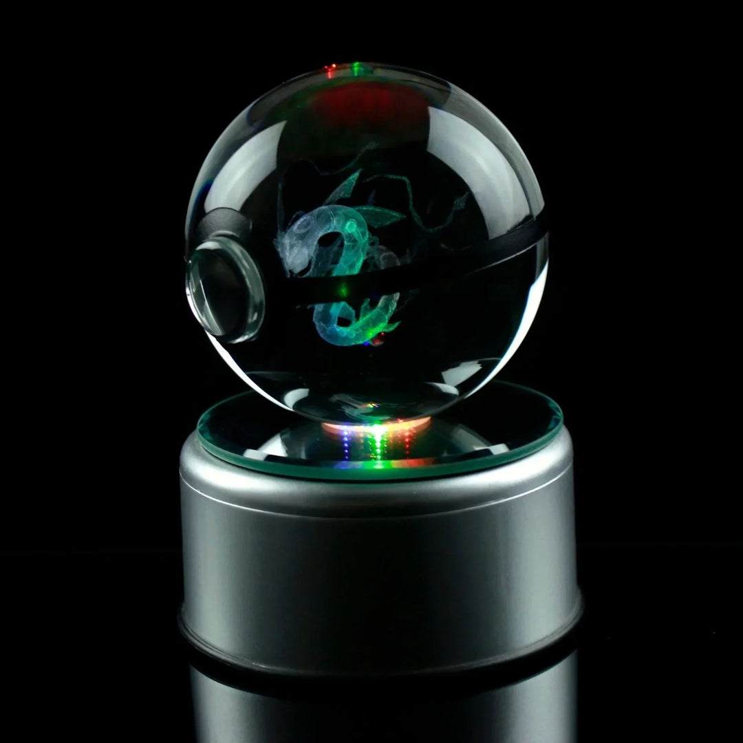 AA OUTOF STOCK Kristall-Pokékugel mit LED-Standfuß – Interaktives Sammelspielzeug