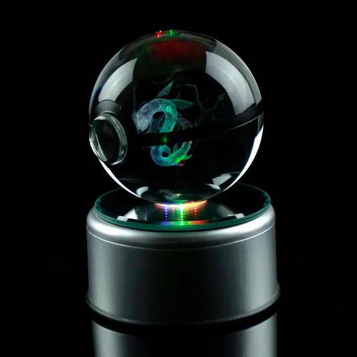 AA OUTOF STOCK Kristall-Pokékugel mit LED-Standfuß – Interaktives Sammelspielzeug