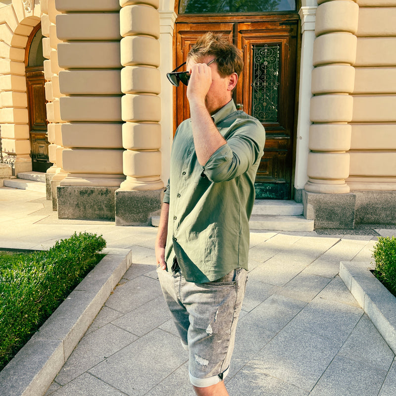 Luftiges Herrenhemd aus Baumwolle – Elias