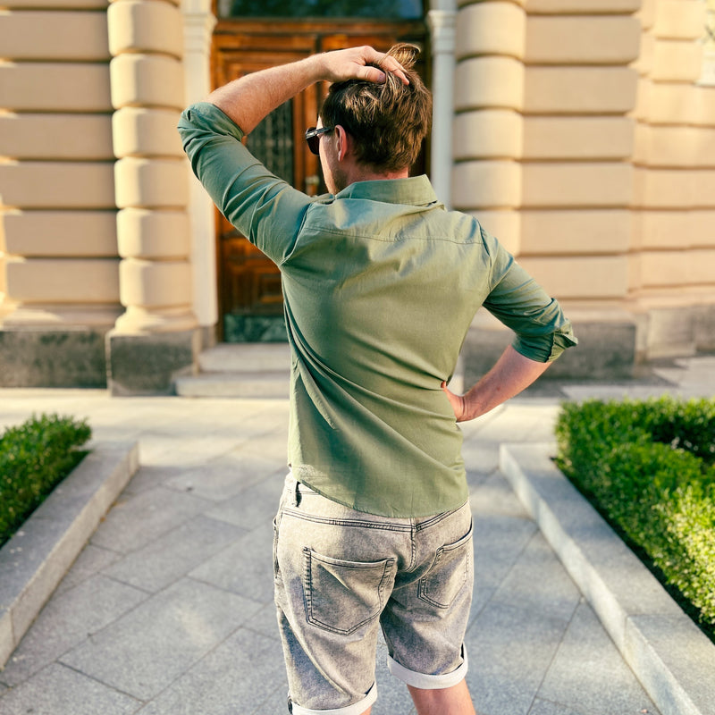 Luftiges Herrenhemd aus Baumwolle – Elias