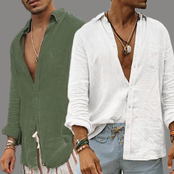 Luftiges Herrenhemd aus Baumwolle – Elias