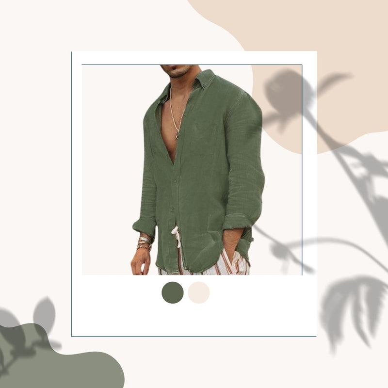 Luftiges Herrenhemd aus Baumwolle – Elias