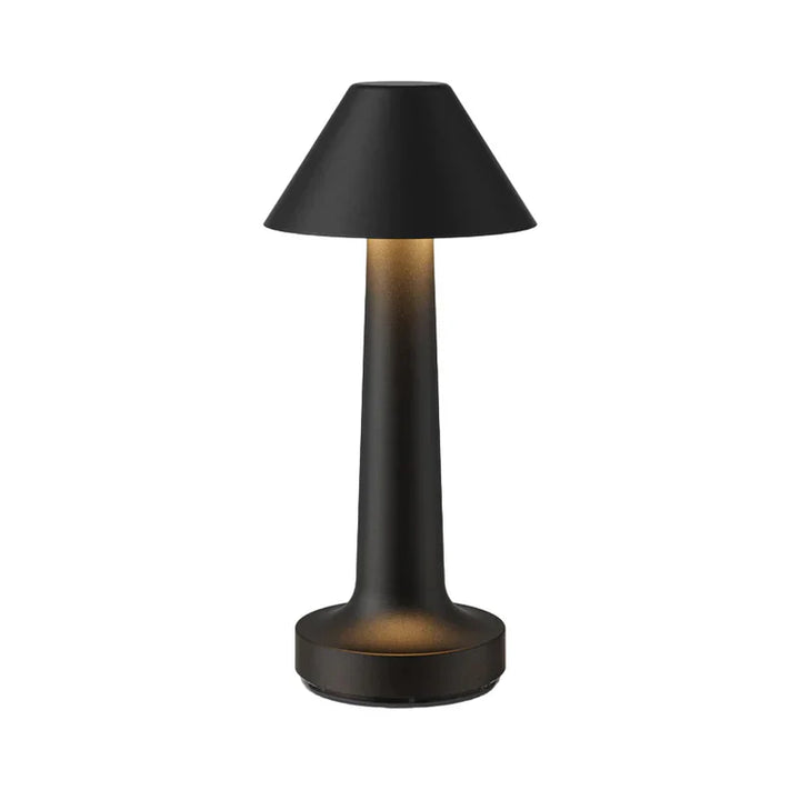 Schwarze Tischlampe Kegel, Restaurant Bar, modernes Design, Metall, Beleuchtung.