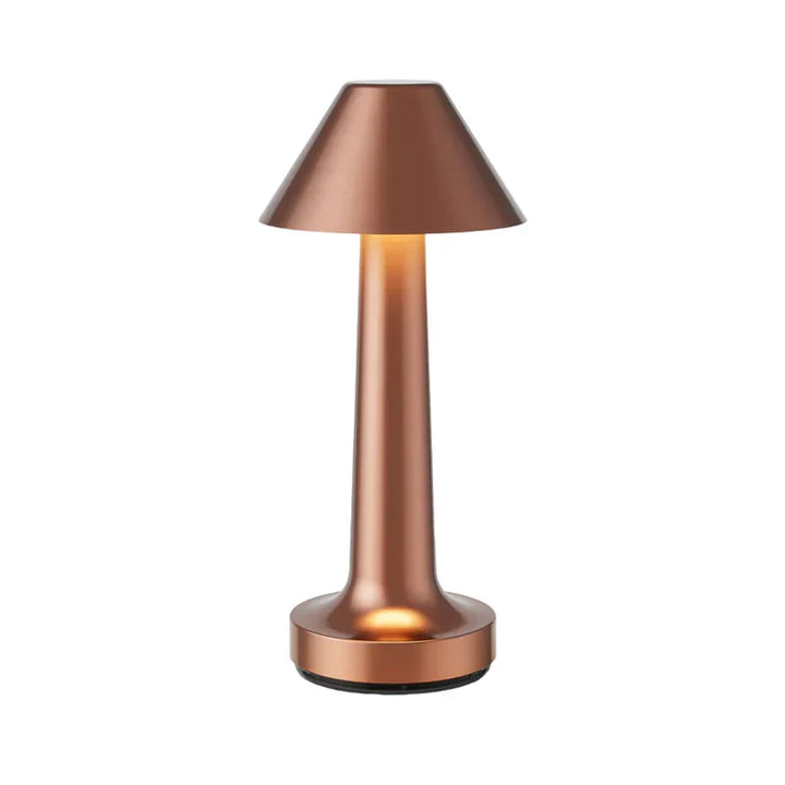 Bronzefarbene Tischlampe, konisch, für Restaurantbar, modernes Design, LED-Beleuchtung.